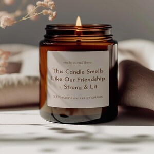 This Candle Smells Like Our Friendship / Scented Candle / Amber Jar / Thinking of You Gifts / Gift for Friend / Mom / Birthday Gift /