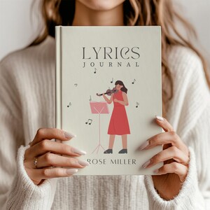 Custom Songwriting Notebook, Personalized Lyric Journal, Musician Diary and Gift for Songwriters, Women&#39;s Lyric Book, Writing and Composing