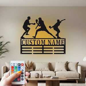 Custom Table Tennis Medal Holder with RGB LED Light