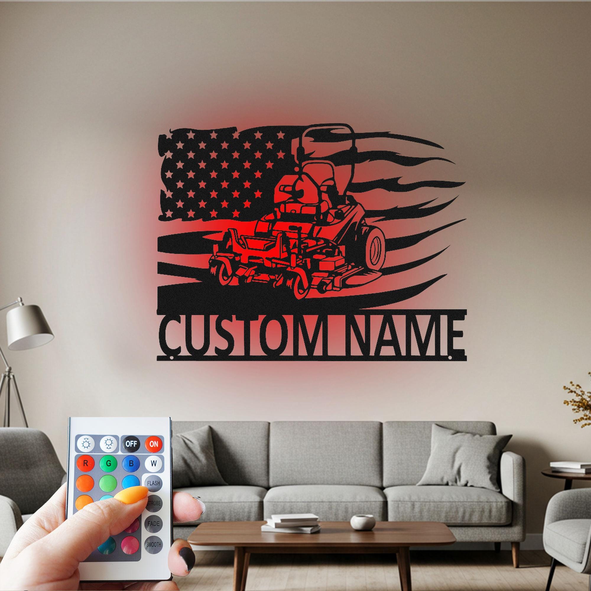 その他 T LED付きカスタムゼロターン芝刈り機メタルウォールアート - Etsy 日本