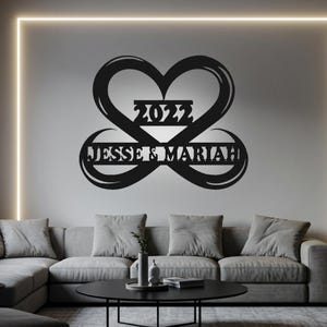 Infinity Heart Custom Sign Led Light Metal Wall Decor Couple Name Custom Sign Home Decor Gift For Boyfriend Girlfriend Housewarming Gifts