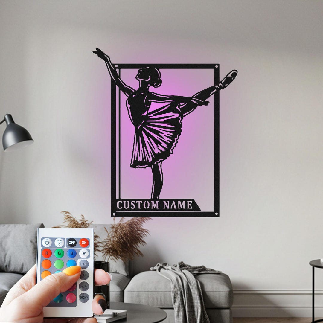 Cartellone da parete in metallo personalizzato per ballerina con