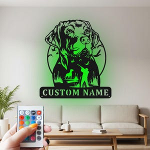 Custom Duck Hunting Metal Sign: Personalized LED Wall Decor