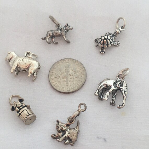 Sterling Silver Pig in Bucket Charm Sterling Silver Pig in Bucket Charm