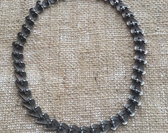 Vintage Pewter Chocker Necklace