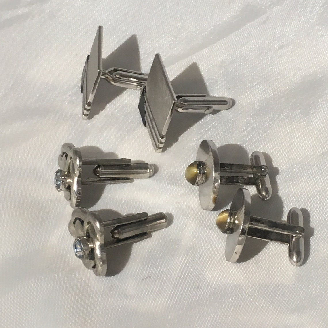 Cuff Links Vintage Lot of 3 Etsy