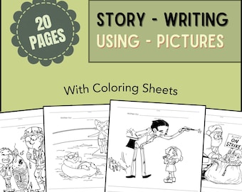 Picture Prompt Creative Writing ELA Worksheets (Printable PDF)