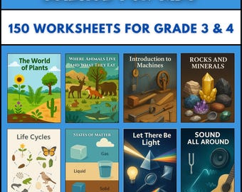 3rd-4th Grade Science Worksheets: Plants, Animals, Machines (Printable Curriculum Activities)
