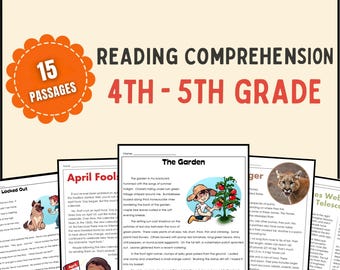 4th-5th Grade Reading Comprehension Passages: ELA Worksheets (Printable)