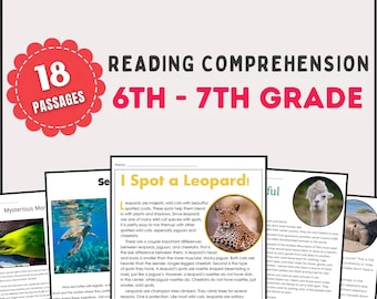 6th Grade Reading Comprehension Worksheets | Printable PDF | Informational Text Passages | ELA Activities | Homeschool & Classroom