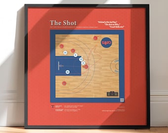 Michael Jordan Poster | The Shot 1989 NBA Playoffs | Bulls Playbook Wall Art | Retro Sports Print | NBA Jersey | MJ Basketball Decor