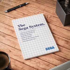 Cuaderno SEGA Master System / Diario de juegos retro / Manual de instrucciones de regalo / Agenda para jugadores vintage