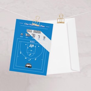 Luka Doncic Wenskaart NBA | NBA-memorabilia cadeau | Verjaardag basketbalkaart | Cadeau voor Mavs-fan | Mijlpaal sportviering 73 punten