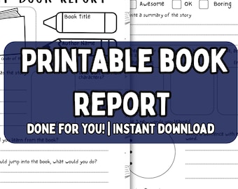 Book Report Template Printable Reading Reflection Worksheet Homeschool Comprehension Book Review Chapter Elementary Reading Log English