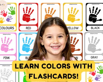 Color Flash Cards Montessori Preschool Activity Homeschool Lesson Toddler Game Early Education Sorting Set Quiet Time Matching Class Decor