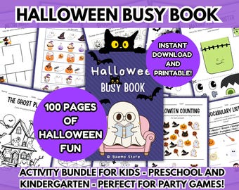 Halloween Busy Book: 100+ Kids Activity Pages (Digital Download)