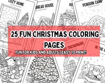 Christmas Coloring Pages, Christmas Coloring Book, Christmas Coloring Sheets, Winter Coloring Pages, Kids Christmas Coloring Pages, Winter