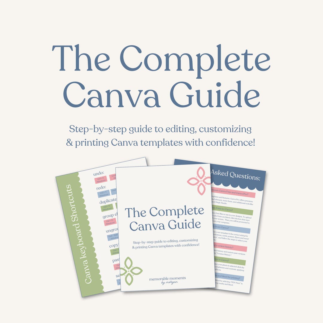Canva User Guide.pdf Canva Guide PDF: Template Editing, Tips & Tricks (digital Download) - Etsy
