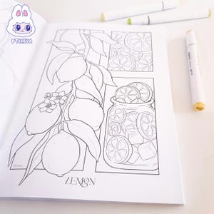 Lemon coloring page fruits