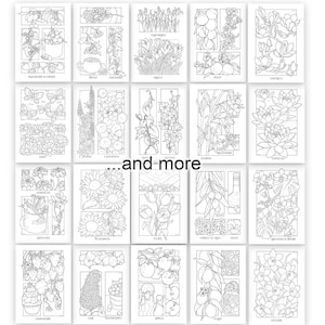 Botanical coloring pages