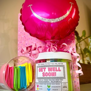 Christian Gift Jars, Birthday Gift, Get Well Soon, Encouraging, Color Coded Bible Verses, Read Me When, Comfort, Sickness, Feel Better,