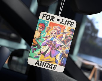Ambientador de coche de anime, para toda la vida, regalo otaku japonés, accesorios para coche, aromaterapia kawaii, aroma de animación adorable, decoración manga