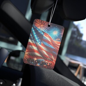 Car Air Freshener, Patriotic USA Flag Design, Fourth of July Gift, Memorial Day Decor, Independence Day Air Freshener, American Car Scent