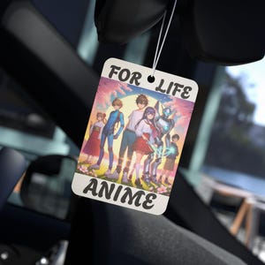Anime Car Air Freshener, For Life Design, JDM Aromatherapy Scent, Vehicle Fragrance, Cute Kawaii Gift, Car Accessory