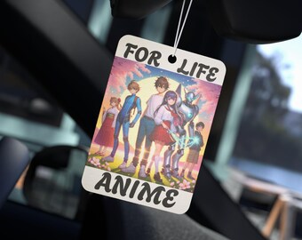 Ambientador de coche de anime, diseño "For Life", aromaterapia JDM, fragancia para vehículo, bonito regalo kawaii, accesorio para coche