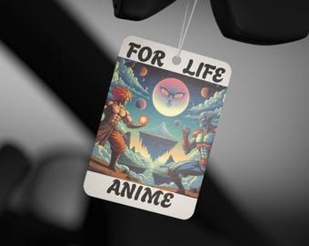 Ambientador de coche de anime, fragancia de anime "For Life", aroma adorable para coche, regalo de anime japonés, accesorio de decoración para coche, decoración kawaii para coche.