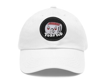 Cappello per papà con toppa in pelle (rotondo)