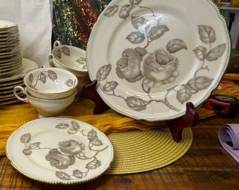 75 Piece Set Castleton China Gloria Pattern Teacup Saucer Cream