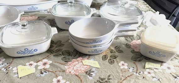 Vintage CorningWare Blue Cornflower Casserole: USA Pyroceram Bakeware