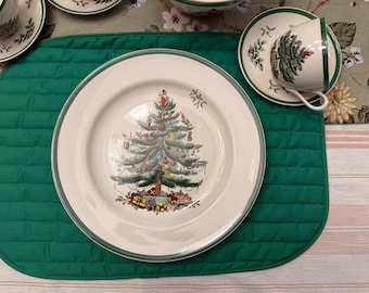 ヴィンテージ スポード クリスマスツリー 丸型脚付きケーキスタンド