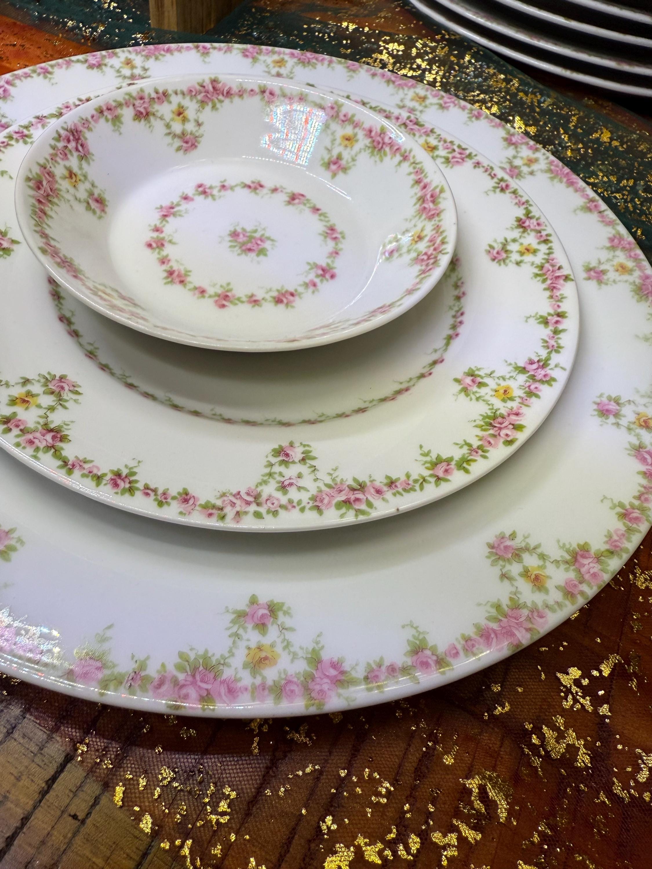 Antique Pink Rose China - Etsy