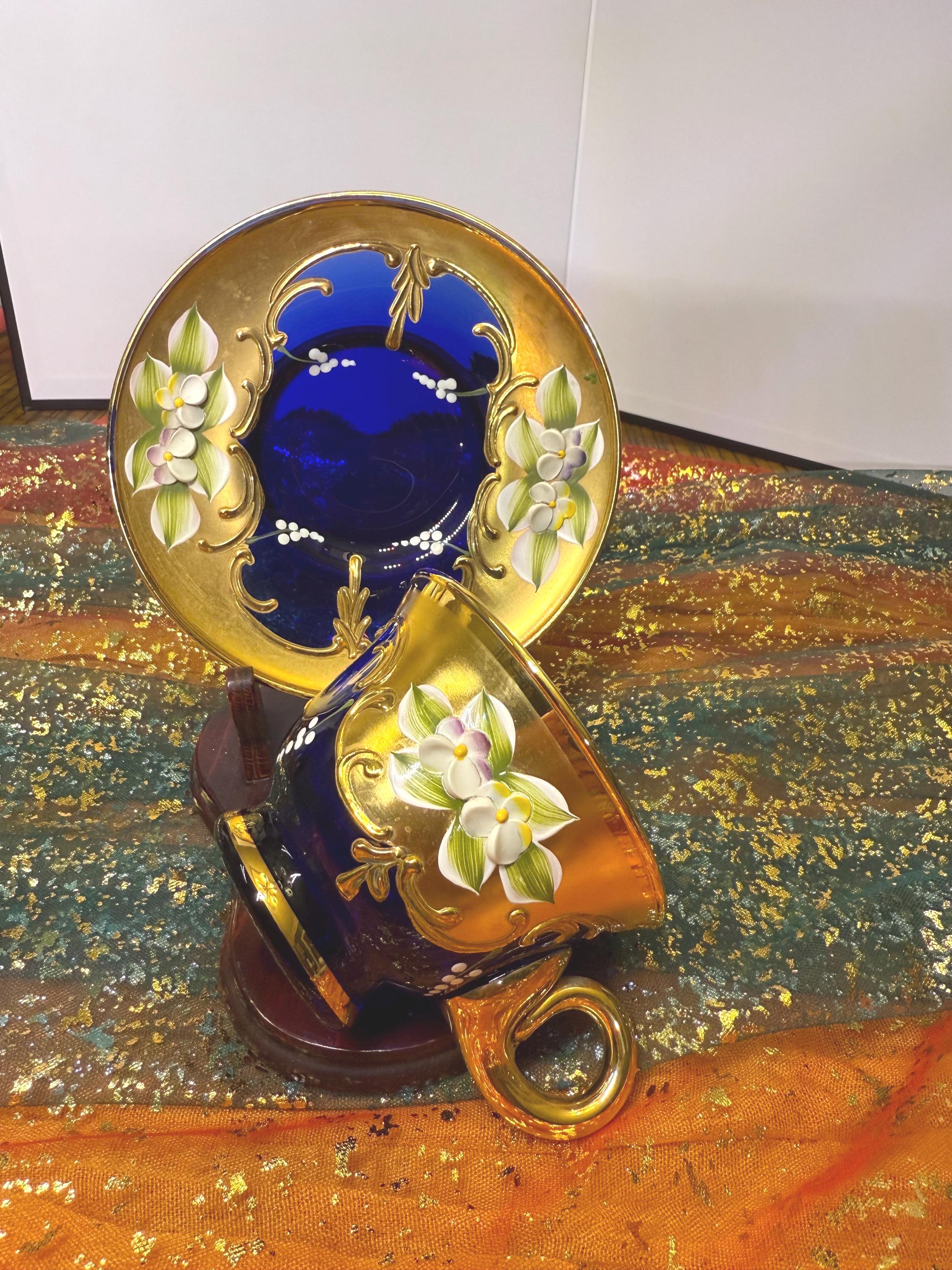 Murano Glass Tea Set - Etsy