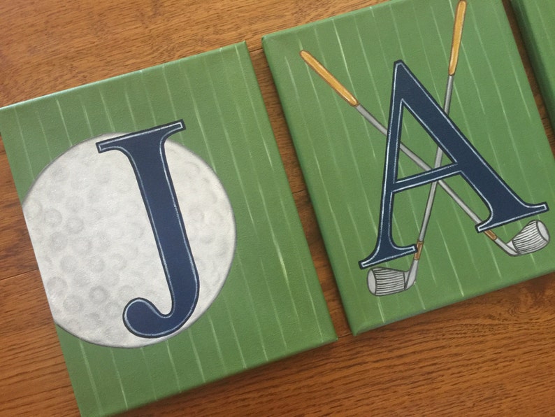 8 X 10 Golf Themed Custom Personalized Name Wall | Etsy
