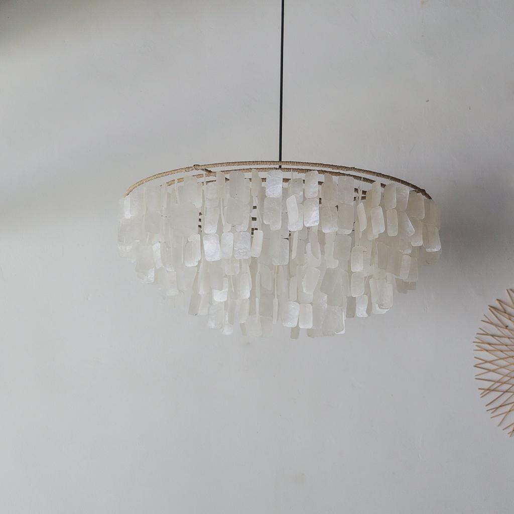Shell dining room chandelier - Etsy 日本