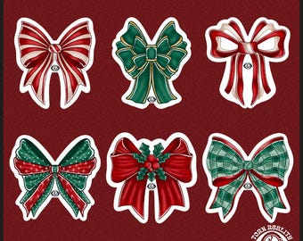 Christmas Bows Sticker Pack