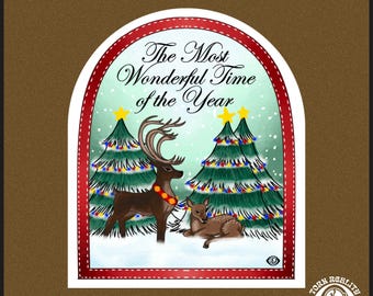 Christmas Deer Sticker