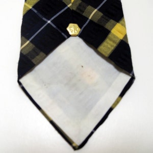 70s blue yellow white Royal Renoir wide seersucker tie image 3