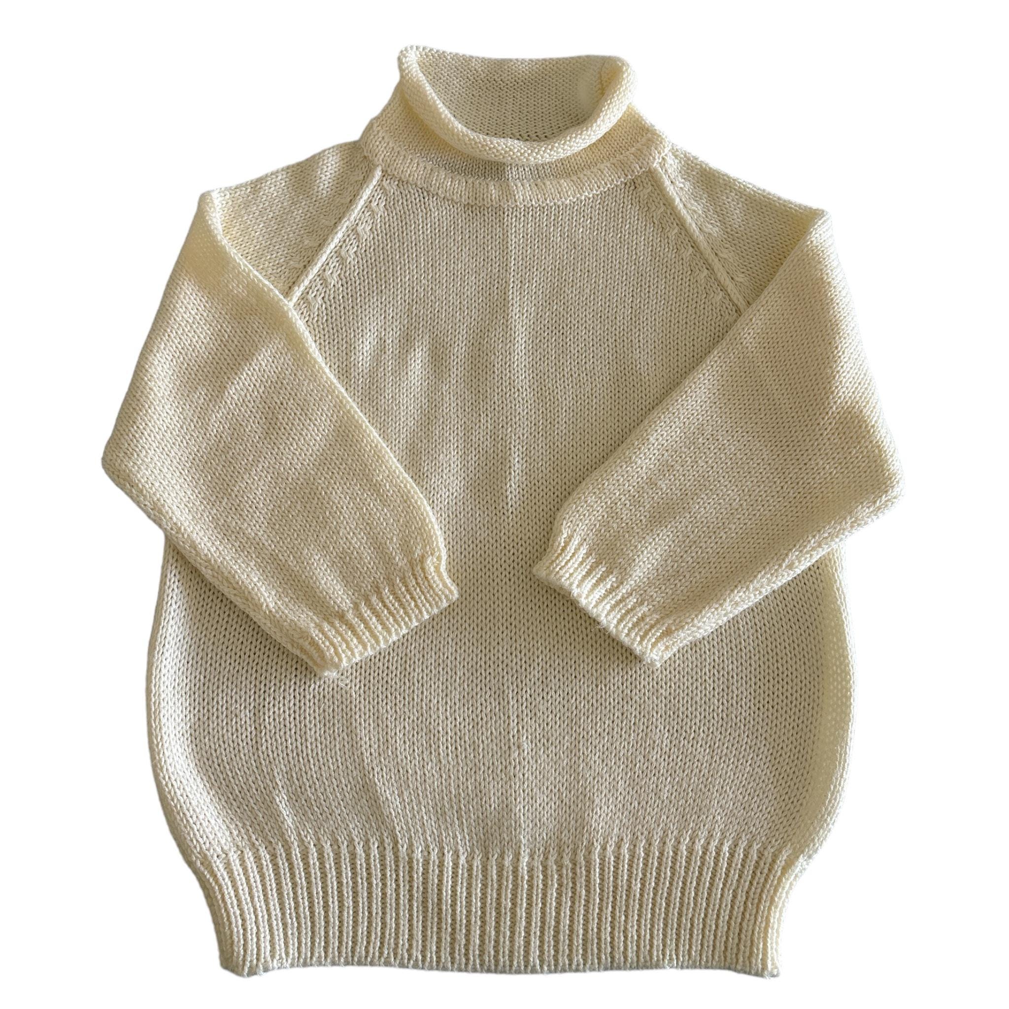 USED】90's Whaler knits BORDER ROLLNECK COTTON