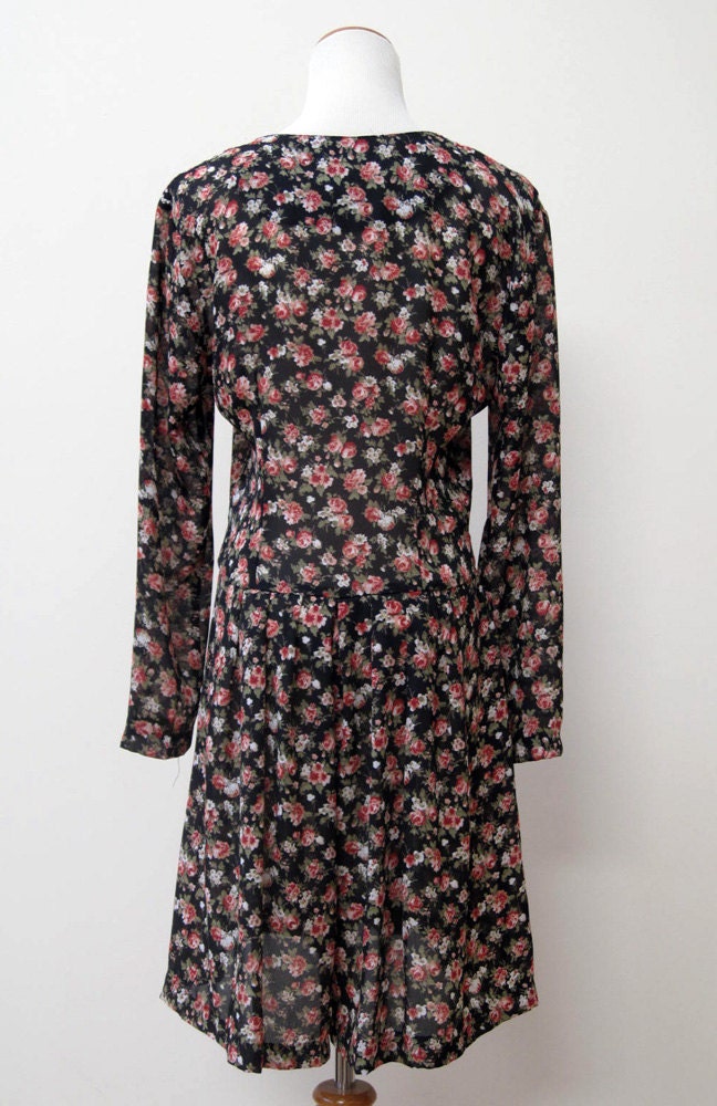 Early 90s Flower Print Long Sleeve Romper Dress From Express - Etsy