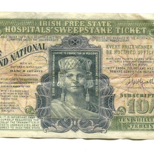 Irish Sweepstakes Ticket from 1937 image 1