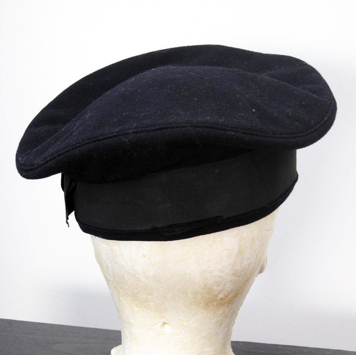 Vintage US Navy Enlisted Mans Flat Top Dress Blues Hat | Etsy