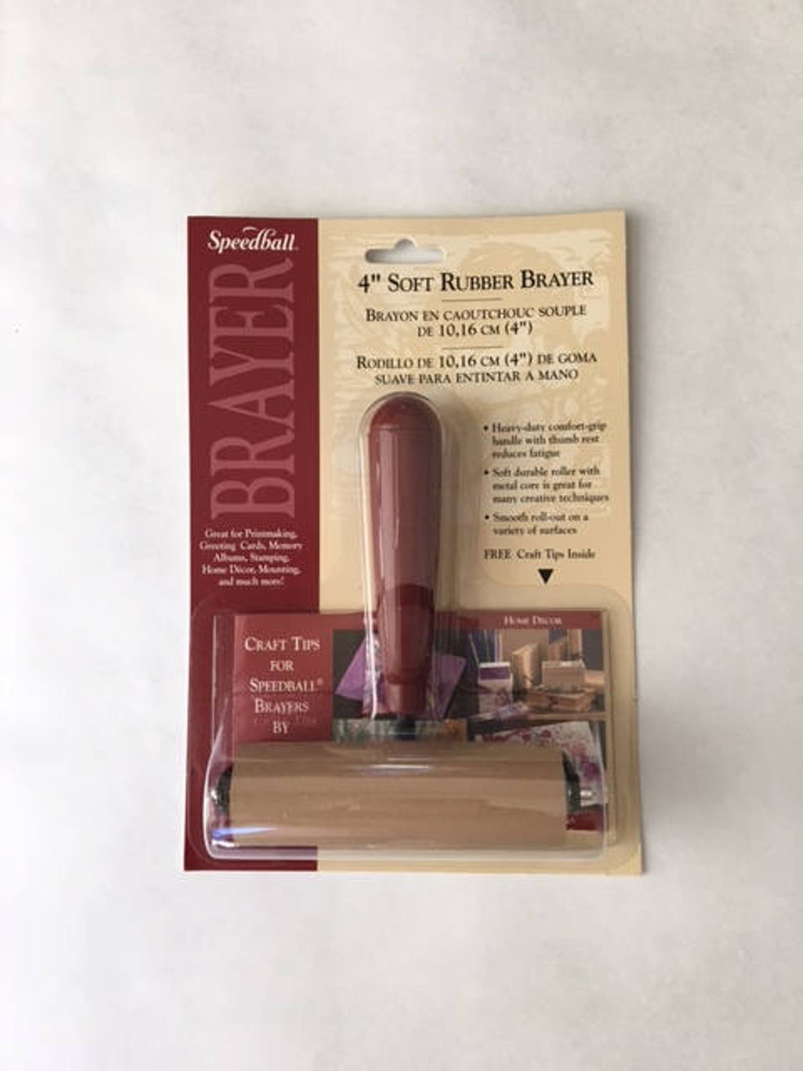 Rubber Brayer Soft Rubber Brayer With Handle Printmaking Etsy