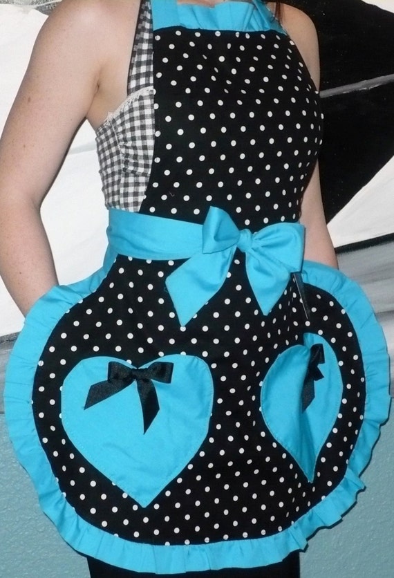 Items similar to Apron, Polka Dot, Choose Your Color, Sexy Aprons, Well