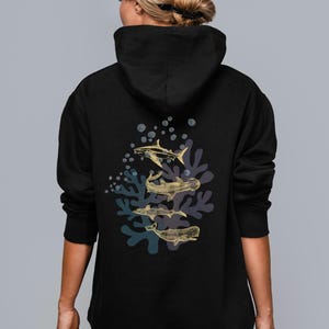 Vintage Shark Hoodie Hammerhead Sweatshirt Great White Vintage Shark Hoodie Hammerhead Sweatshirt Great White