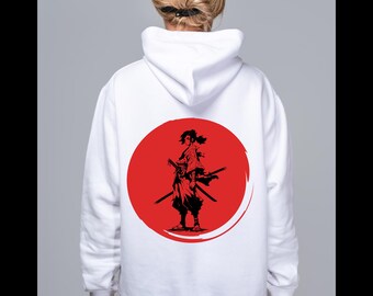 Kriegerin Hoodie: Japanische Streetwear Y2K