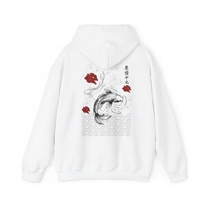 Vintage Koi Fish Hoodie: Japanese Streetwear, Unisex Fit image 7